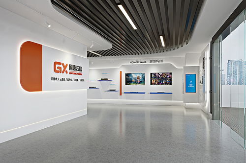 現代風格淺色科技產品展廳設計表現與廣告文化設計投放策略